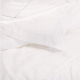 400TC Single Embroidery Cotton Sateen Solid Bedding Bundle