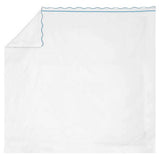 400TC Cotton Scallop Embroidery & Border Sateen Solid Top Sheet