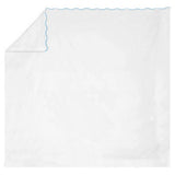 400TC Cotton Scallop Embroidery Sateen Solid Top Sheet