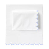 Allena 400TC Cotton Scallop Embroidery Sateen Solid Sheet Set