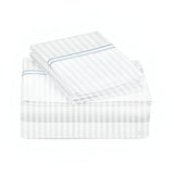 400TC Double Embroidery Sateen Stripe Cotton Sheet Set