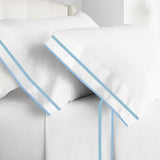 400TC Embroidery & Border Cotton Sateen Solid Sheet set