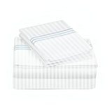 400TC Triple Embroidery Sateen Stripe Cotton Sheet Set