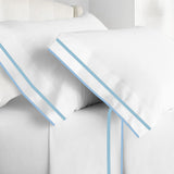 400TC Embroidery & Border Cotton Sateen Solid Top Sheet