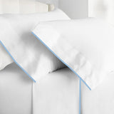 400TC Embroidery Cotton Sateen Solid Top Sheet