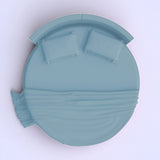 400TC Sateen Solid Cotton Round Sheet Set