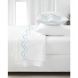 Double Wavy Embroidered Cotton Sheet Set