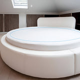 400TC Single Embroidery Sateen Solid Cotton Round Sheet Set