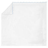 400TC Cotton Scallop Embroidery Sateen Solid Sheet Set