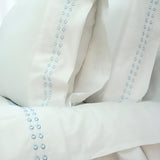 400TC Sateen Solid Cotton Dot Embroidered Sheet Set