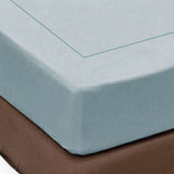 400TC Luxurious Single Embroidery Sateen Solid Cotton Fitted Sheet