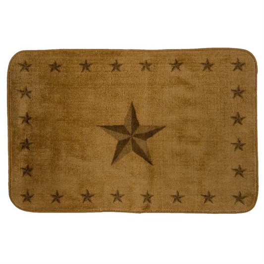 Light Chocolate Star Kitchen/Bath Rug, 2 MOQ