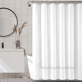 Double Embroidery Shower Cotton Curtain