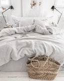 Light gray linen pillowcase