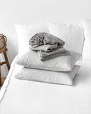 Light gray linen sheet set (4 pcs)