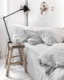 Light gray linen sheet set (4 pcs)