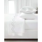 Double Wavy Embroidered Cotton Sheet Set