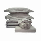 400TC Cotton Sateen Solid All-In Bedding Bundle