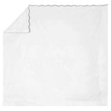 400TC Cotton Scallop Embroidery Sateen Solid Top Sheet