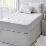 400TC Single Embroidery Sateen Solid Cotton Fitted Sheet
