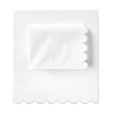 Allena 400TC Cotton Scallop Embroidery Sateen Solid Sheet Set