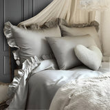400TC Cotton Sateen Ruffle Sheet Set