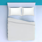 400TC Triple Embroidery Sateen Solid Cotton Sheet Set