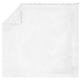400TC Cotton Scallop Embroidery Sateen Solid Sheet Set