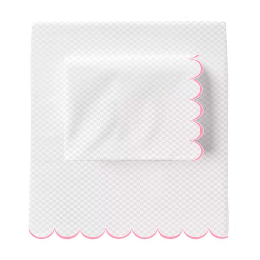 Allena 400TC Cotton Scallop Embroidery Sateen Microcheck Sheet Set