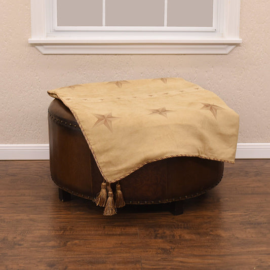 Light Tan Western Star Throw Blanket, 50x60