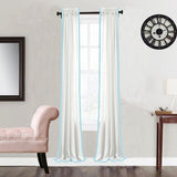 400TC Edge Border Cotton Embroidery Curtain (Set Of 2)