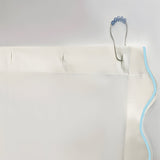 Scallop Embroidery Shower Cotton Curtain