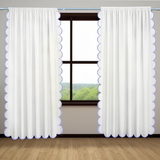 Allena Cotton Scallop Embroidery Curtain (Set Of 2)