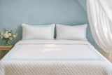 Classic Border Diamond Knitted Cotton Coverlet