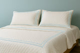 Classic Border Diamond Knitted Cotton Coverlet