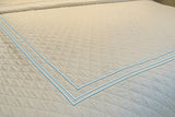 Classic Border Diamond Knitted Cotton Coverlet