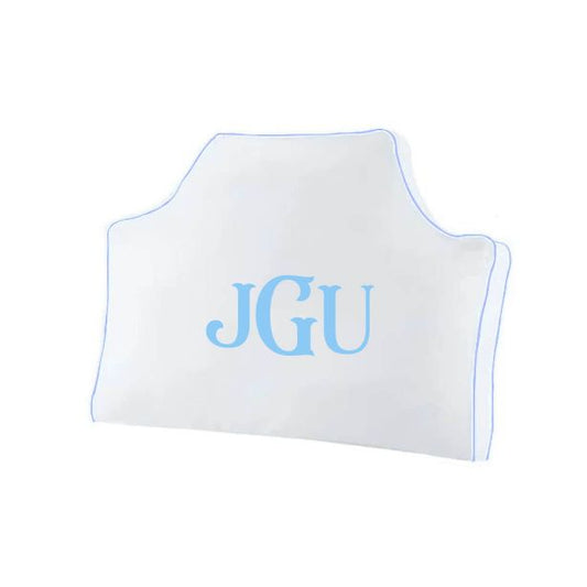 Monogram Cotton Cover Foam Headboard In Embroidery Border