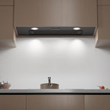 CIARRA 29 Inch Range Hood Insert, 450 CFM, Built-In Under Cabinet, Black Finish CAB75913E-OW
