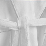 Shawl Collar Cotton Bath Robe with Border Embroidery