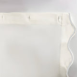 Scallop Embroidery Shower Cotton Curtain