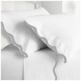 400TC Applique Scalloped Embroidery Cotton Pillowcases (Set Of 2)