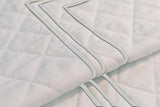 Classic Border Diamond Knitted Cotton Coverlet