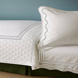 Classic Border Diamond Knitted Cotton Coverlet