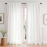 400TC Cotton Sateen Classic Embroidery Cotton Curtain (Set Of 2)