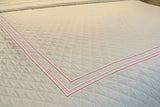 Classic Border Diamond Knitted Cotton Coverlet