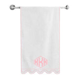 Monogram U Shape Embroidered Bath Towels (Set of 2)