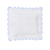Allena 400TC Cotton Scallop Embroidery Sateen Microcheck Euro Sham