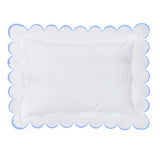 Allena 400TC Cotton Scallop Embroidery Sateen Microcheck Pillow Sham