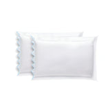 Ashley 400TC Cotton Traingle Embroidery Sateen Solid Pillowcases (Set Of 2)