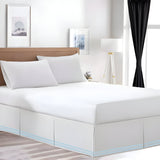 400TC Cotton Sateen Classic Embroidery Tailored Bed Skirt